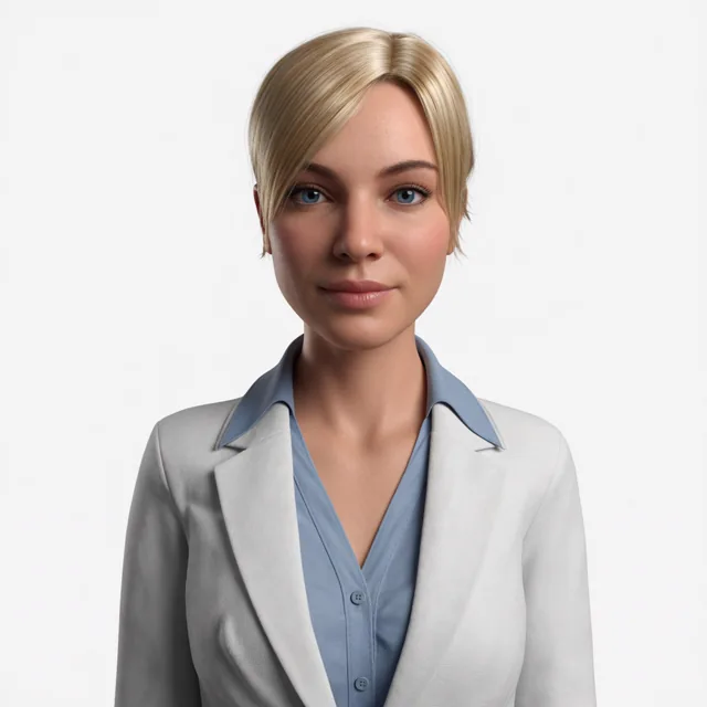 Gloria, 3D-Avatar aus dem VuppetMaster-Portfolio