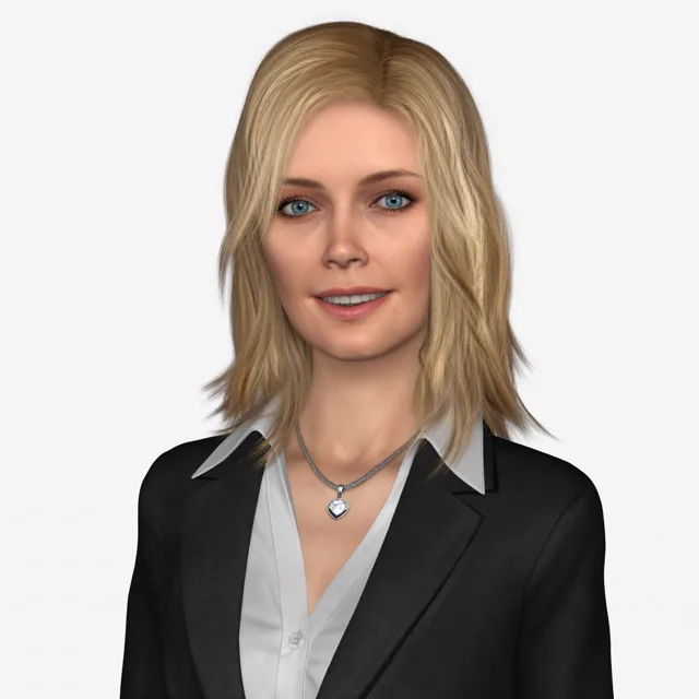 Natalie, 3D-Avatar aus dem VuppetMaster-Portfolio
