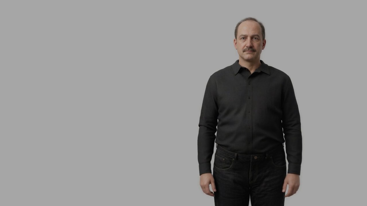 Manfred, einer der drei neuen 3D-Charaktere, vor hellem Studiohintergrund
